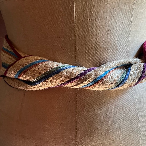 Jute / Cotton Stripe Sash - Picture 4 of 6